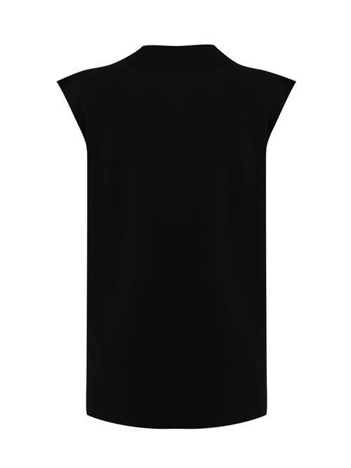 Gilet in maglia di viscosa Nero con gancio FAY | NMWC1505830 XAUB999